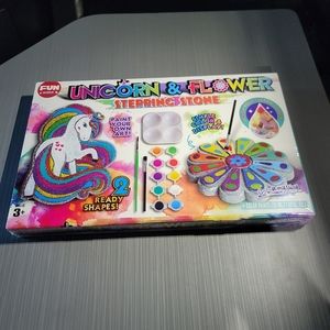 Stepping Stone Kit for Kids FunKidz Paint Your Own Unicorn Flower Stepping Stone